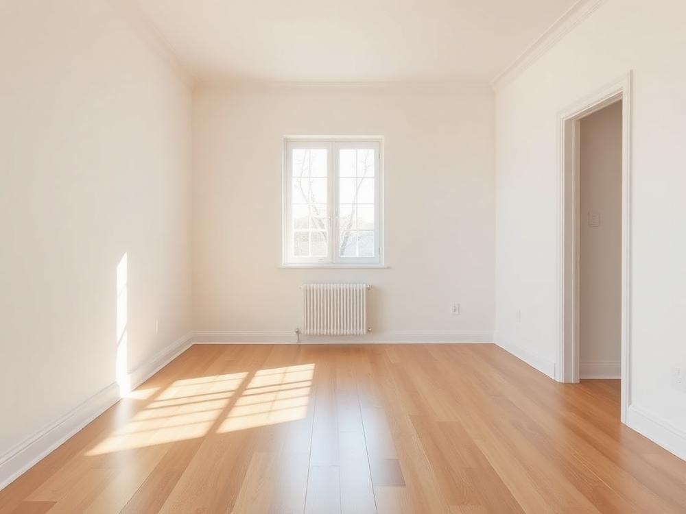 Empty freshly cleaned room ready for move in